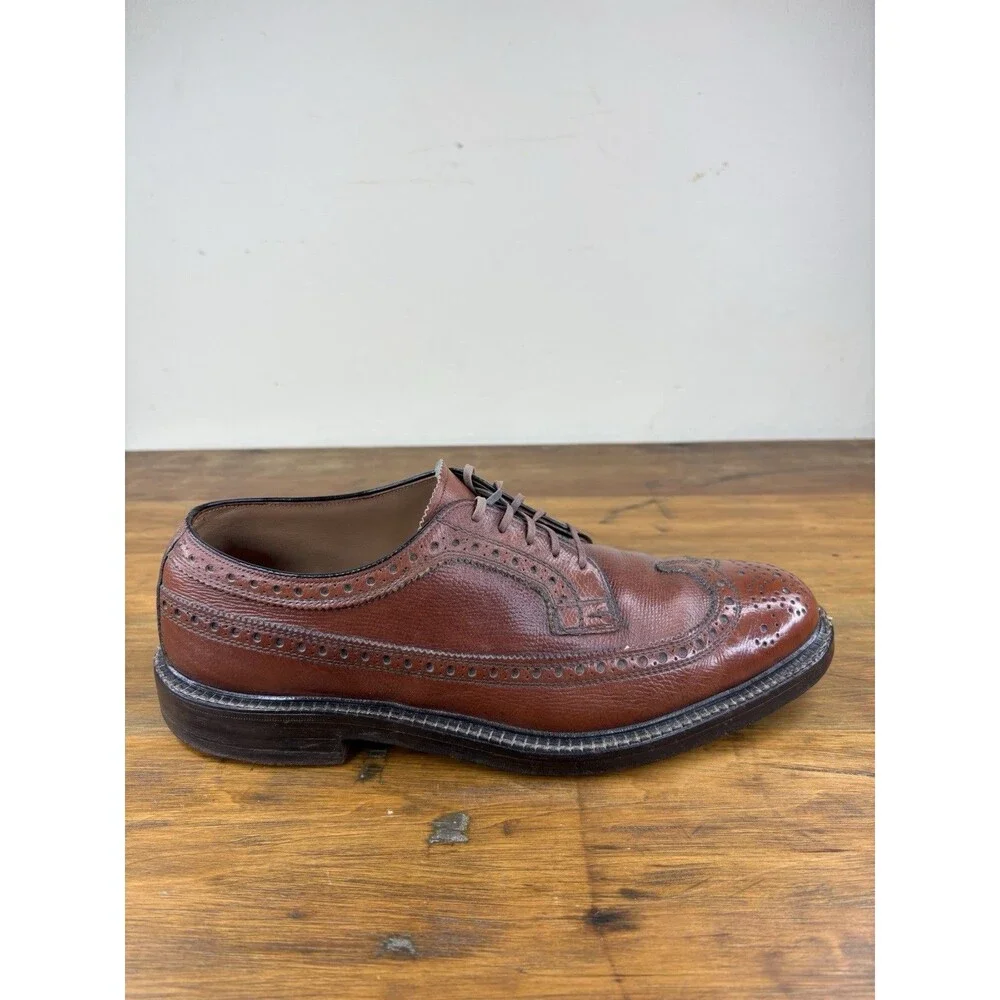 Vtg Nettleton Traditionals 0205 Longwing Blucher 9.5 B Brown Scotch Grain Derby